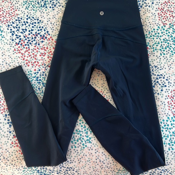 Navy 25 inch Lululemon Leggings - Picture 2 of 4